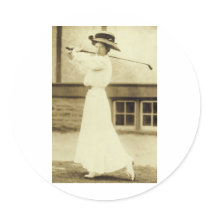 GOLF WITH STYLE! - 1908 Women's Golf Champion Sticker