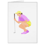 Golf Woman Logo Cards