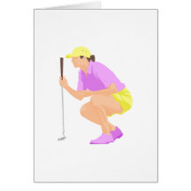 Golf Woman Logo Cards
