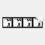 Golfer Figure Bumper Sticker