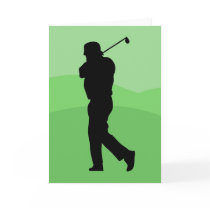 Golfer Silhouette cards