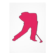 Golfer Silhouette Custom Invite