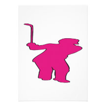 Golfer Silhouette Personalized Invites
