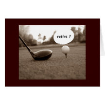 GOLFER'S RETIREMENT CARD