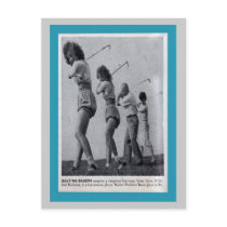 "Golfing Bauers" Postcard