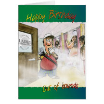 Golfing Birthday card