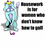 Golfing Cat Photo Sculpture