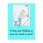Golfing dilema Postcard