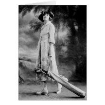 Golfing in Style, 1920s Greeting Card