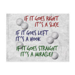 Golfing  Miracle postcards