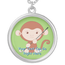 Golfing Monkey Necklace