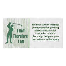 Golfing Philosophy Customized Photo Card