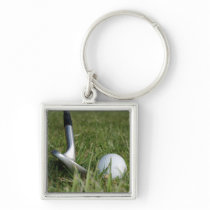 Golfing Photo Keychain