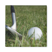 Golfing Photo Square Magnet
