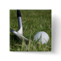 Golfing Photo Square Pin