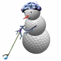 golfing snowman christmas cut outs