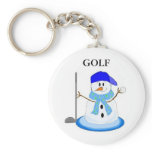 Golfing Snowman keychains
