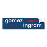 gomez-ingram sticker bumper stickers