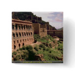 Gompa walls and windows, Tibet, China Pinback Button