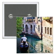 Gondola in Venice Italy Pinback Button