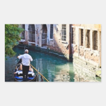 Gondola in Venice Italy Rectangular Stickers