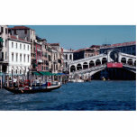 Gondola on the Grand Canal, Rialto Bridge, Venice, photo sculptures