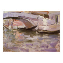 Gondolas by Sargent, Vintage Victorian Fine Art Personalised Announcements