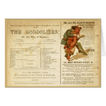 Gondoliers Cast Cards
