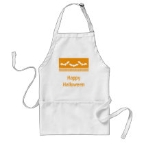 Gone Batty Halloween Apron, Orange & White