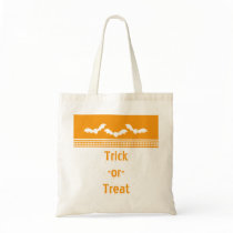 Gone Batty Halloween Bag, Orange & White