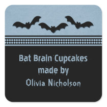 Gone Batty Halloween Baking Stickers, Light Blue