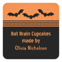 Gone Batty Halloween Baking Stickers, Orange