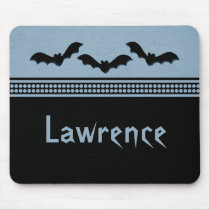 Gone Batty Halloween Mousepad, Light Blue