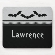 Gone Batty Halloween Mousepad, Light Grey