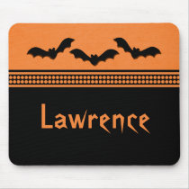 Gone Batty Halloween Mousepad, Orange