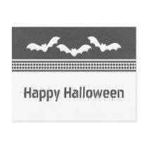 Gone Batty Halloween Postcard, Dark Grey