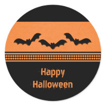 Gone Batty Halloween Stickers, Orange