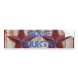 Gone Country Red Star Barn Wall Bumper Sticker bumper stickers