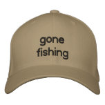 gone fishing embroidered hats