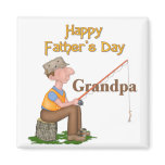 Gone Fishing Father's Day - Grandpa Refrigerator Magnet
