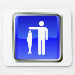 Gone Fishing Sign mousepads