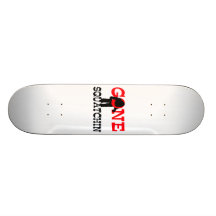 Gone Squatchin Bigfoot Trapped Skateboard