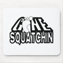 Gone Squatchin Black And White Logo Mouse Mats