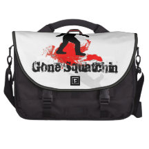 Gone Squatchin, black squatch Bags For Laptop