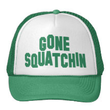 Gone Squatchin Green Mesh Snap Back Trucker Hat