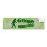 Gone squatchin on camo bumper sticker