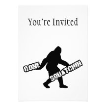 Gone Squatchin Personalized Announcement