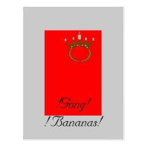 Gong bananas post cards