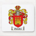 GONZALES FAMILY CREST -  GONZALES COAT OF ARMS mousepads