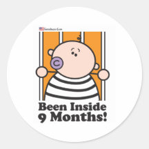 Goochicoo Been Inside Nine Months Round Sticker